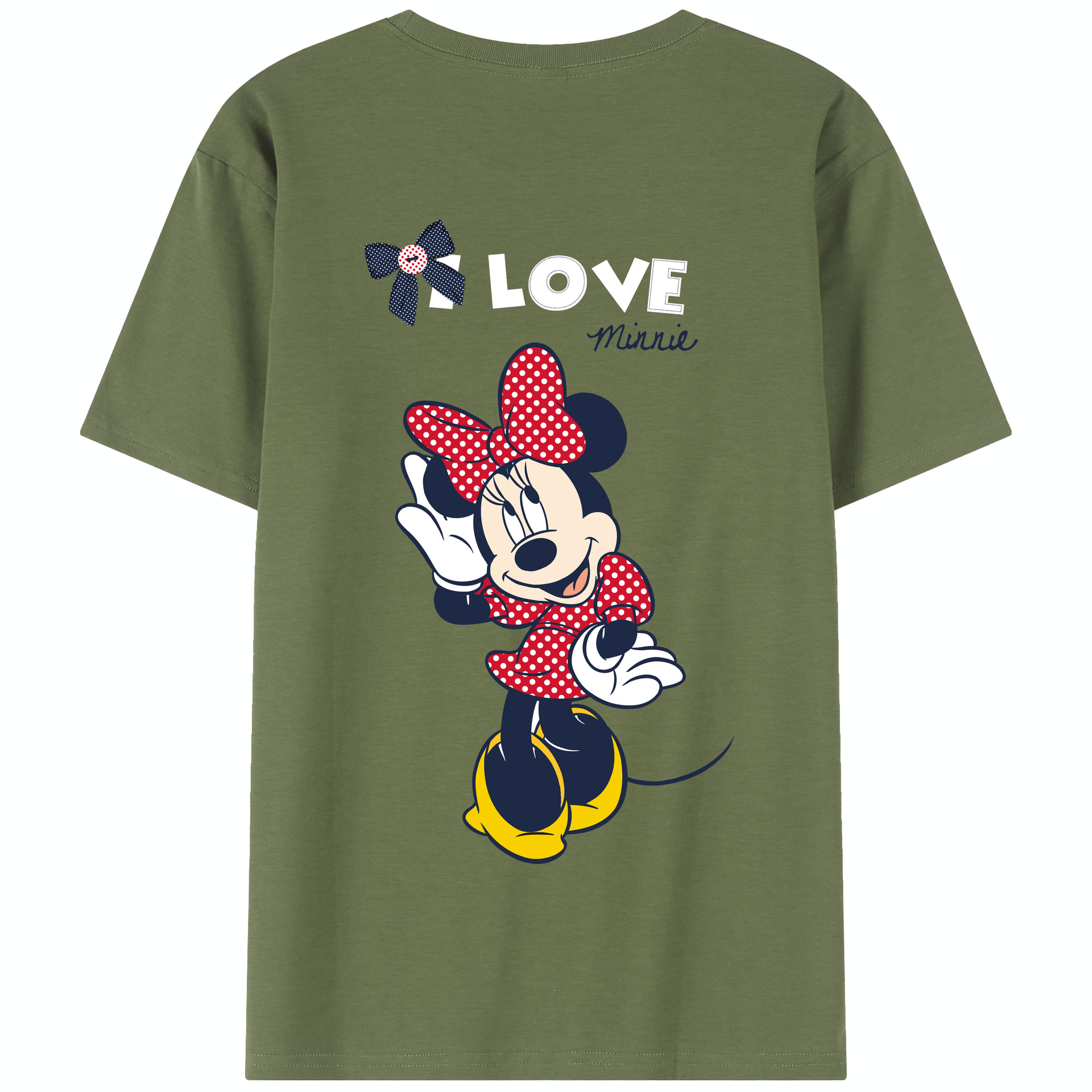 （画像用） ミッキーマウス Mickey Mouse 綿100％半袖Tシャツ（背面プリント）